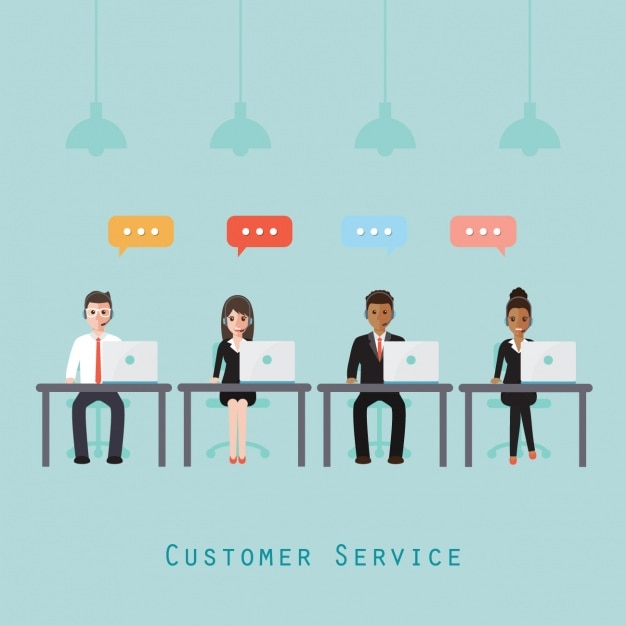 Free Vector Customer Service Team Design