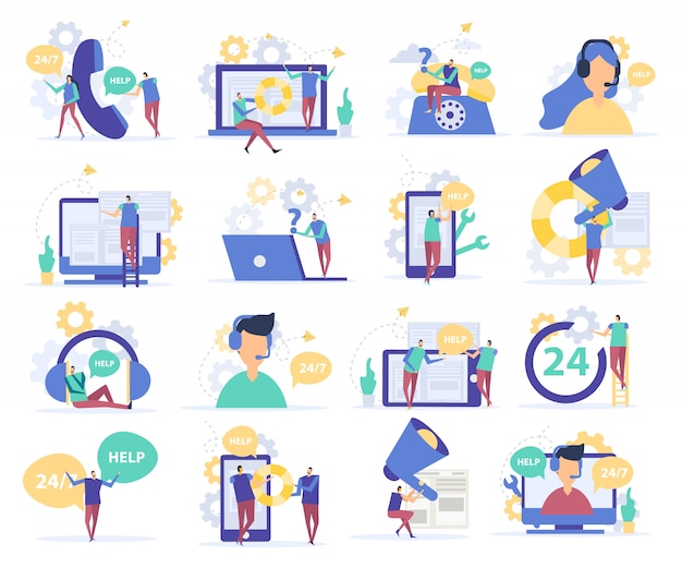 infographic icons customer care