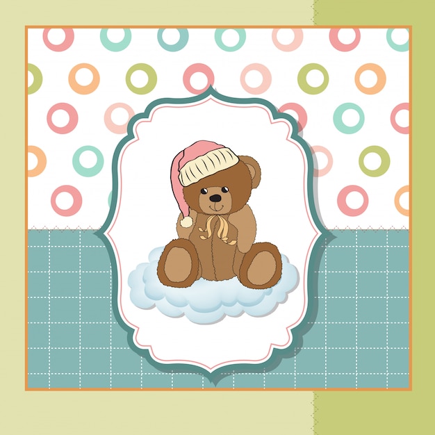 teddy bear greeting card design