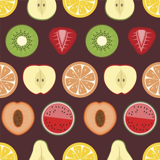 Cut fruit pattern background