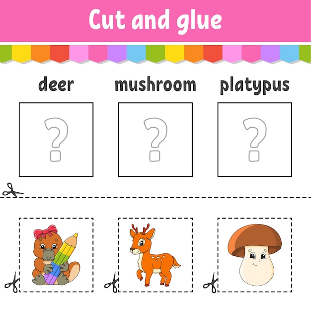 Cut Paste And Glue Worksheets
