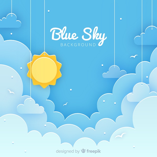 Cut out sky background Free Vector