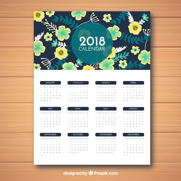 free-vector-cute-2018-calendar
