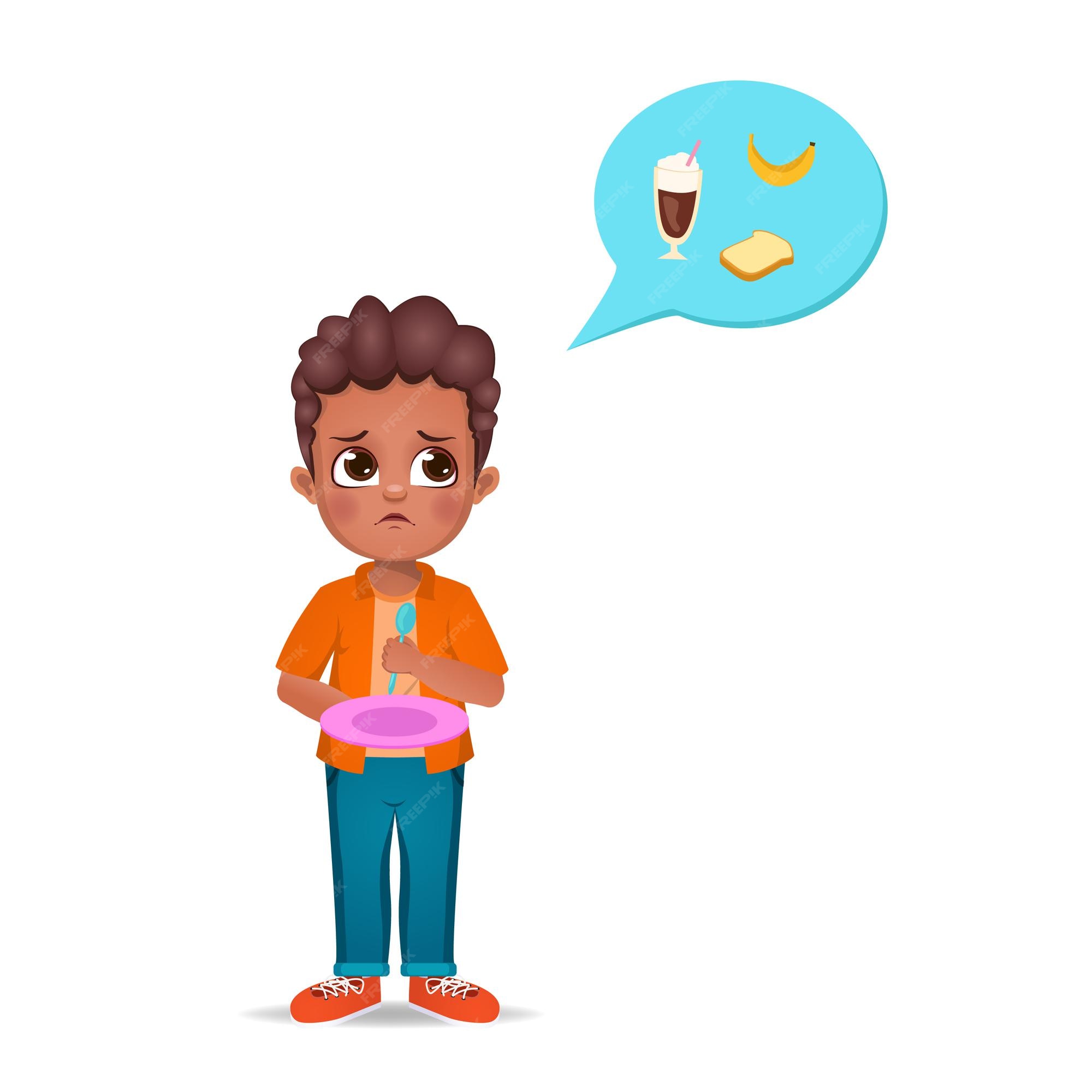 premium-vector-cute-african-kid-hungry-and-thinking-about-food