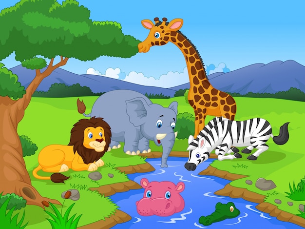 africa safari cartoon