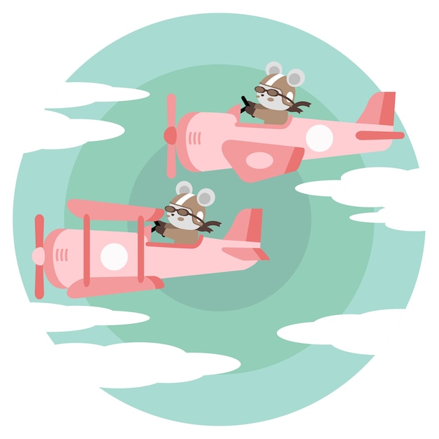 Premium Vector | Cute airplane cartoon doodle illustration