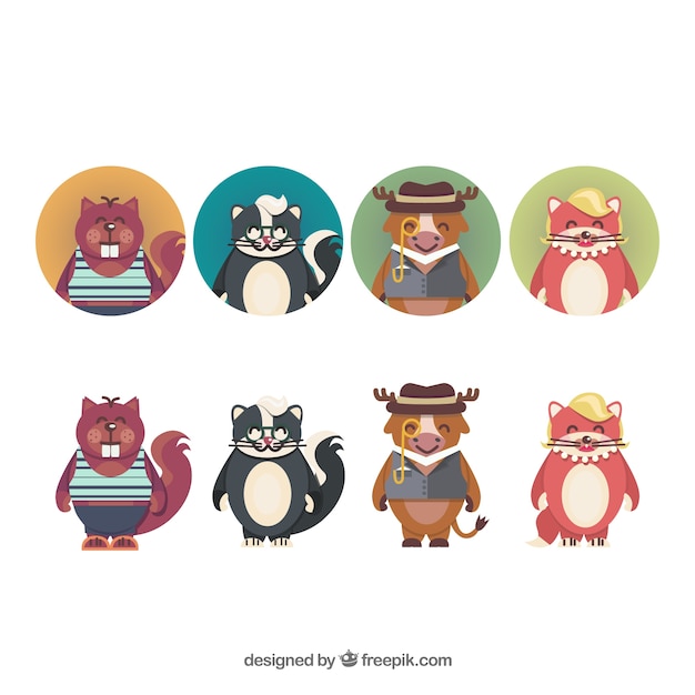 Cute animal characters