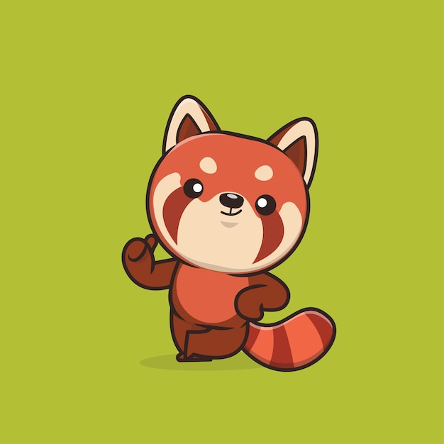 Premium Vector | Cute animal red panda illustration