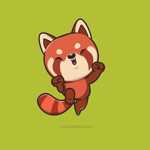 Premium Vector Cute Animal Red Panda Illustration