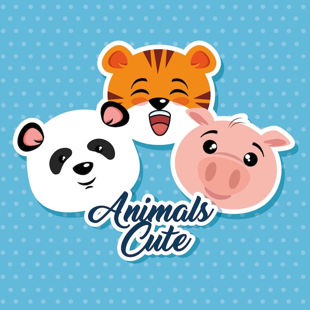 Premium Vector | Cute animals cartoon