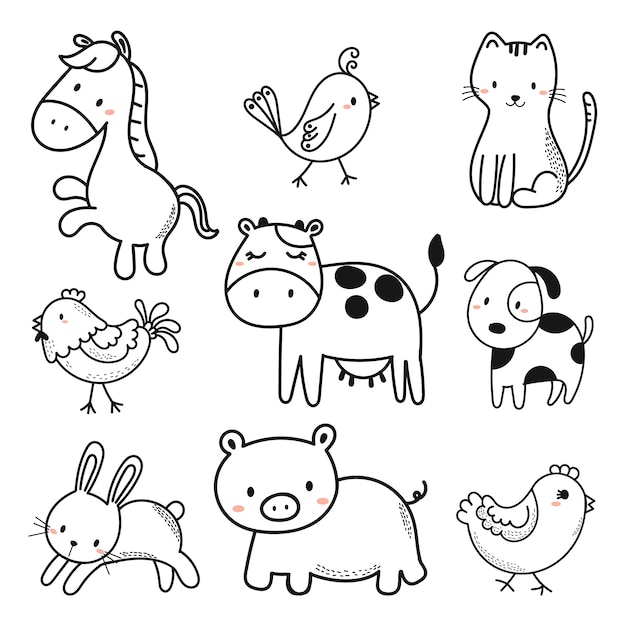 Download Cute animals Vector | Premium Download