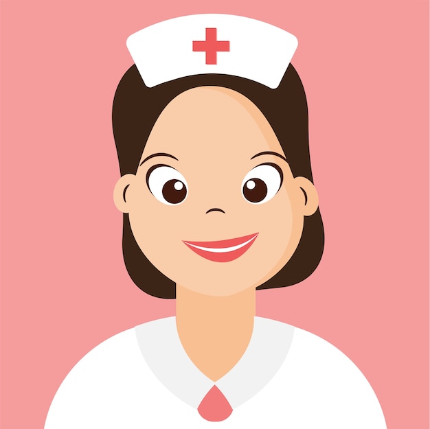 Premium Vector | Cute asian nurse smiling cartoon character