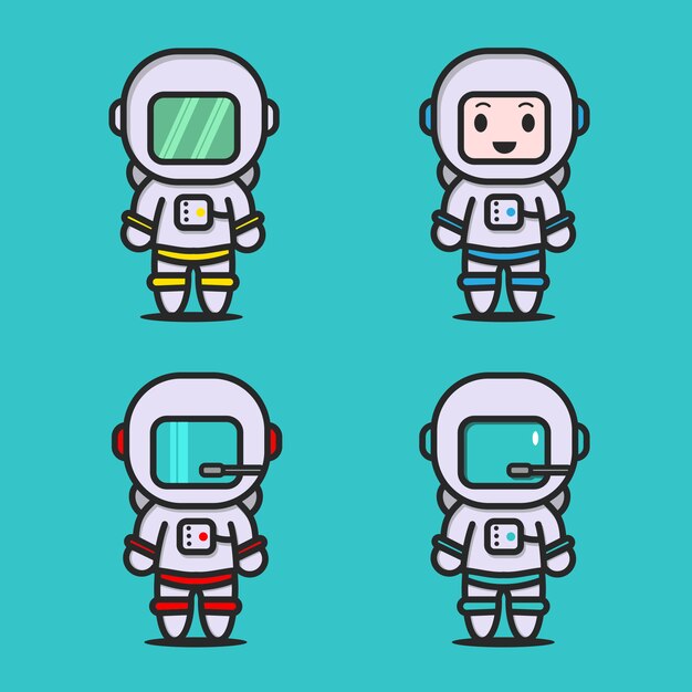 Premium Vector | Cute astronaut costume character vector