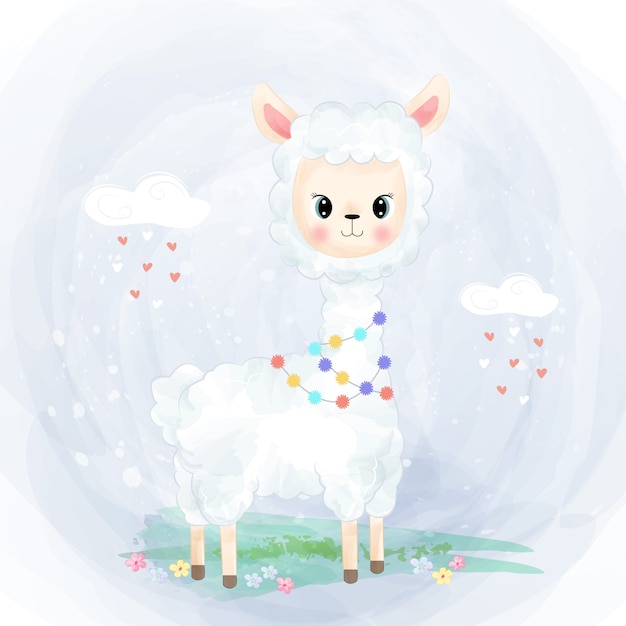 Premium Vector Cute Baby Alpaca