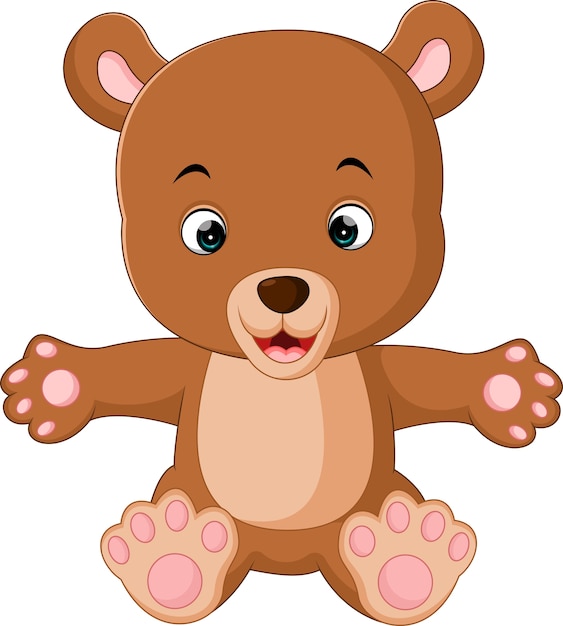 Download Cute baby bears cartoon Vector | Premium Download