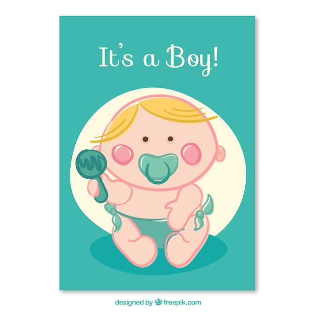 Cute baby boy card