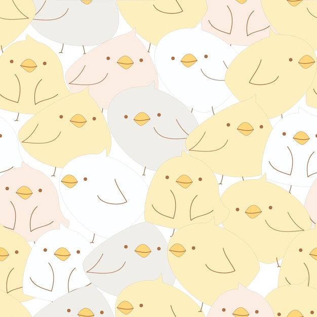 Premium Vector | Cute baby chick seamless pattern