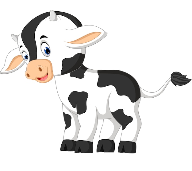Download Cute baby cow cartoon | Premium Vector