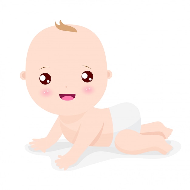 Premium Vector Cute Baby Crawling