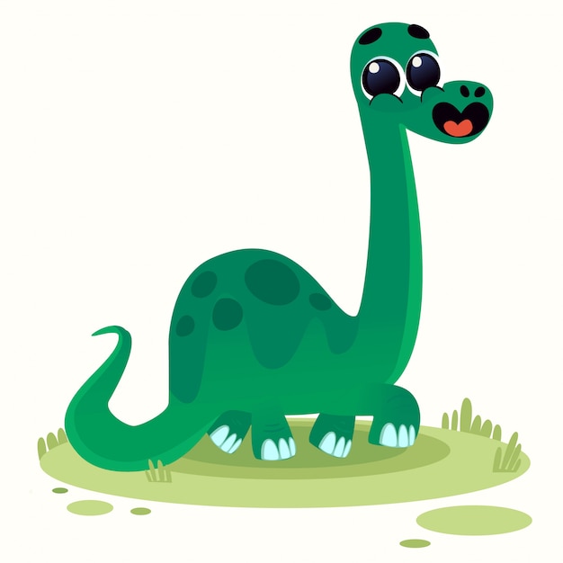 かわいい赤ちゃん恐竜イラスト プレミアムベクター