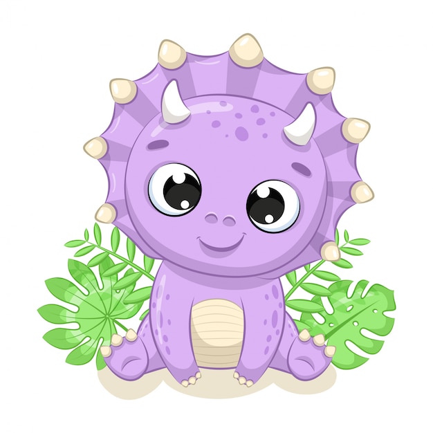 Download Premium Vector | Cute baby dinosaur illustration ...