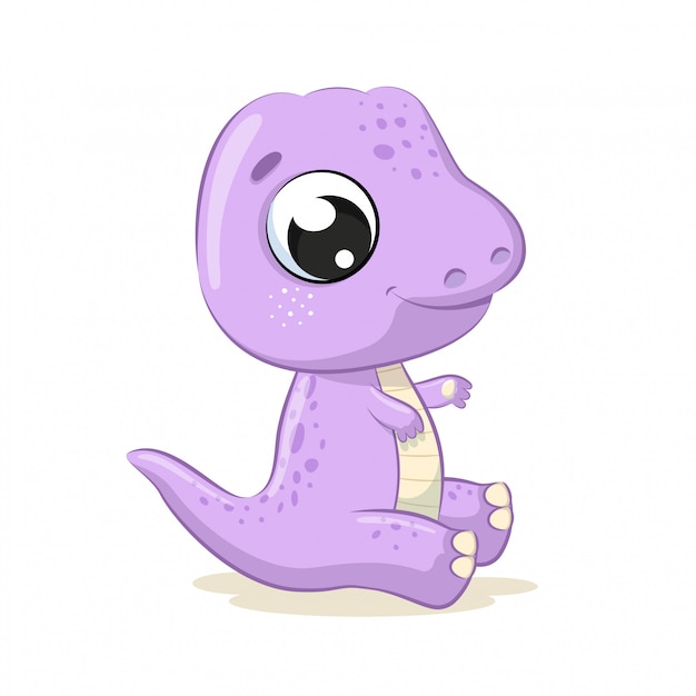 かわいい赤ちゃん恐竜のイラスト プレミアムベクター