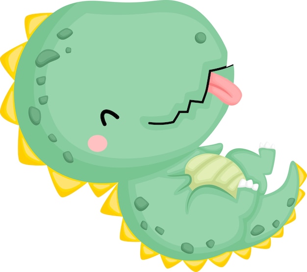 Download Free Vector | A cute baby dinosaur with a cute expression