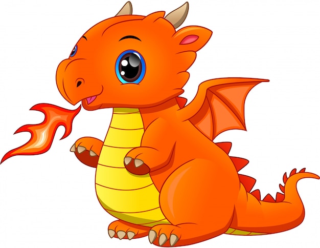 Download Premium Vector | Cute baby dragon cartoon