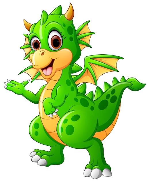 Download Cute baby dragon | Premium Vector