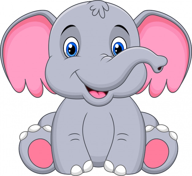 Premium Vector Cute Baby Elephant Cartoon