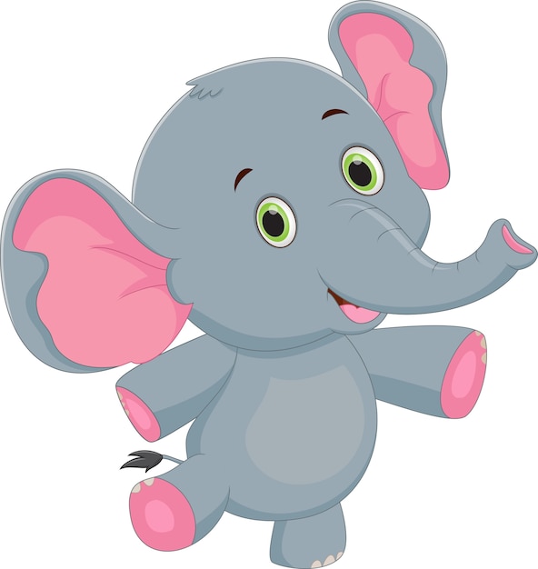 Download Premium Vector | Cute baby elephant cartoon