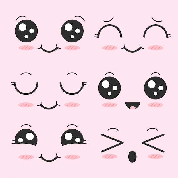 Download Cute baby face icon design | Premium Vector