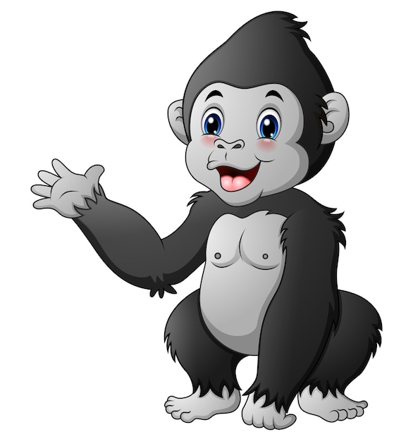 Premium Vector Cute Baby Gorilla