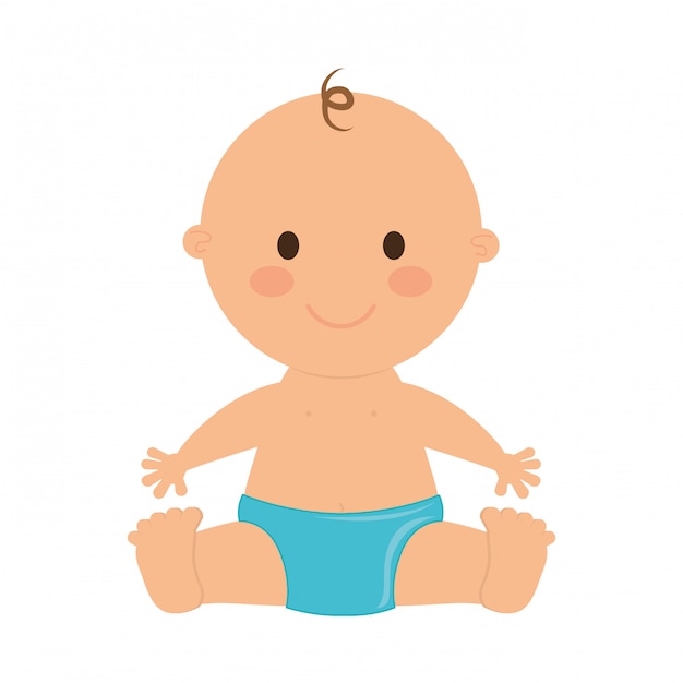 Premium Vector | Cute baby icon