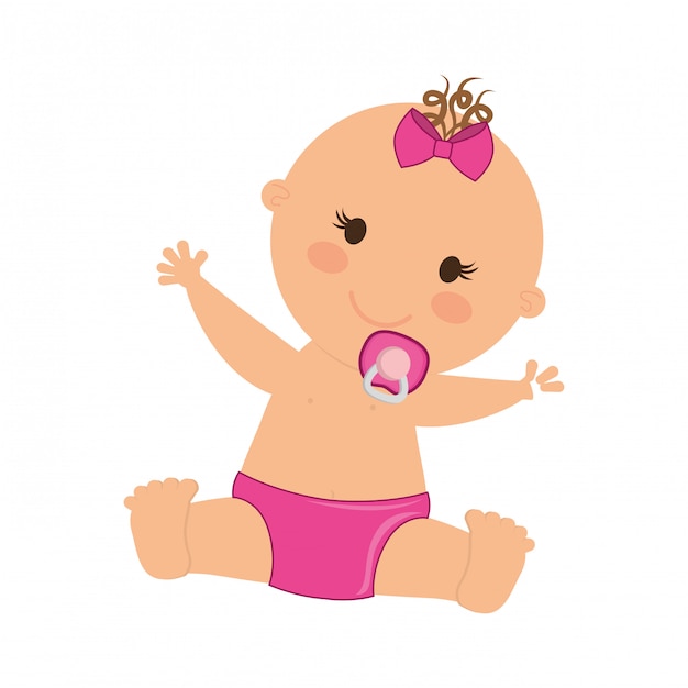 Premium Vector | Cute baby icon