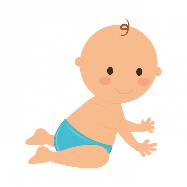 Premium Vector | Cute baby icon