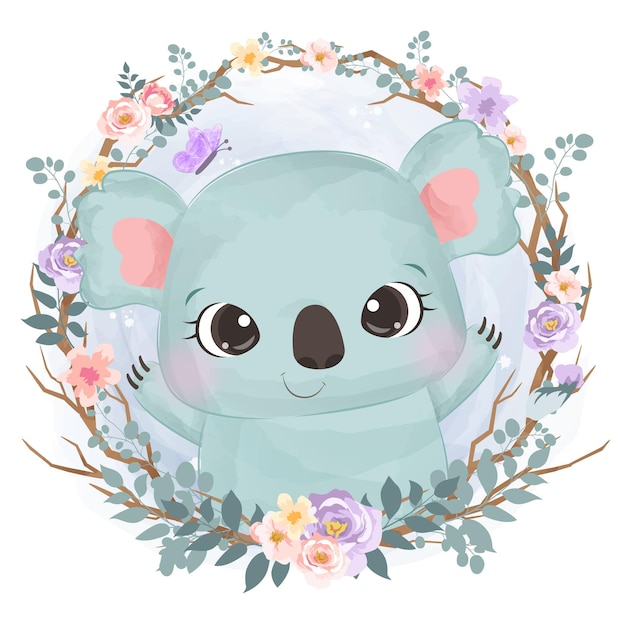 Download Premium Vector | Cute baby koala in watercolor