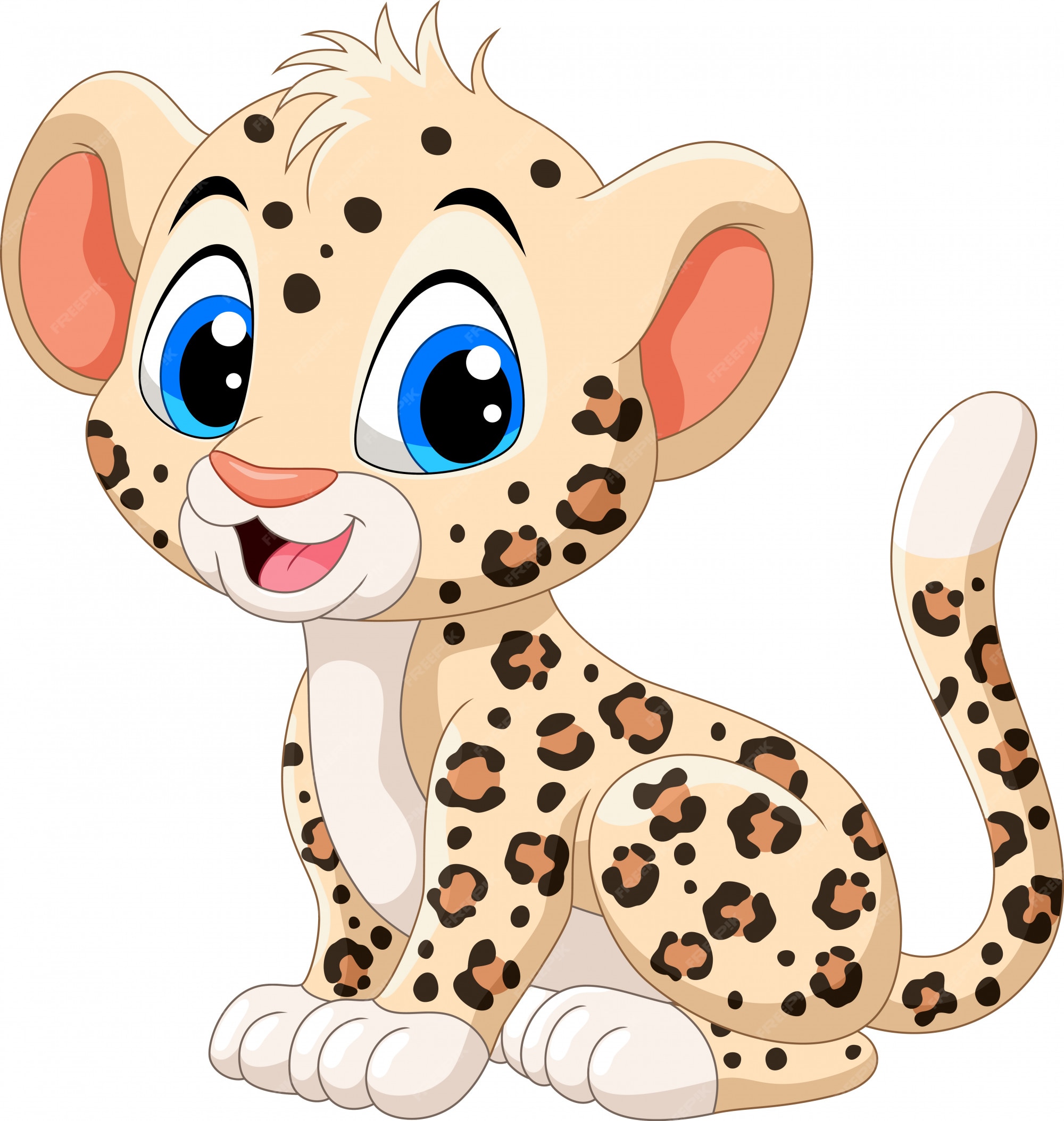 Premium Vector Cute baby leopard cartoon