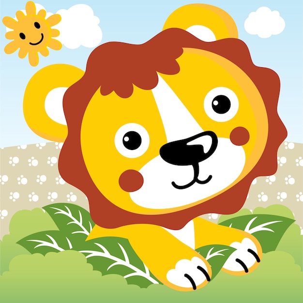 Download Cute baby lion | Premium Vector