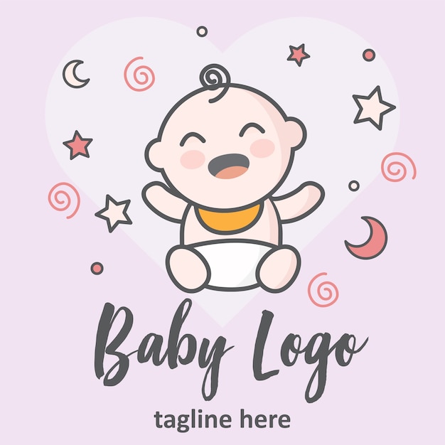  Cute  baby  logo  Premium Vector