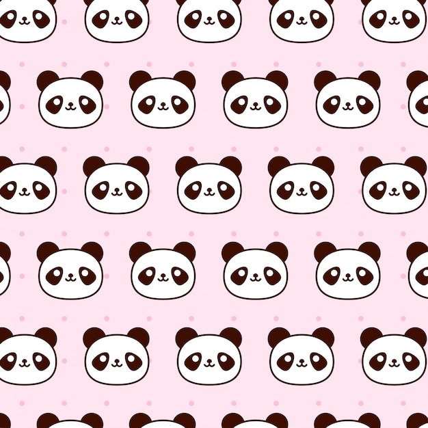 Download Cute baby panda pattern | Premium Vector