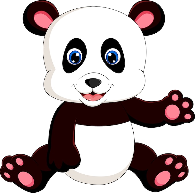 Cute baby panda | Premium Vector
