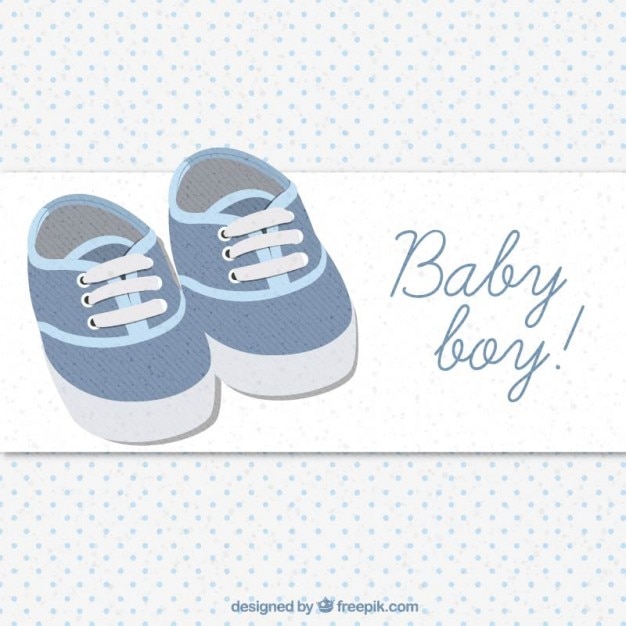 Free Vector | Cute baby shoes card