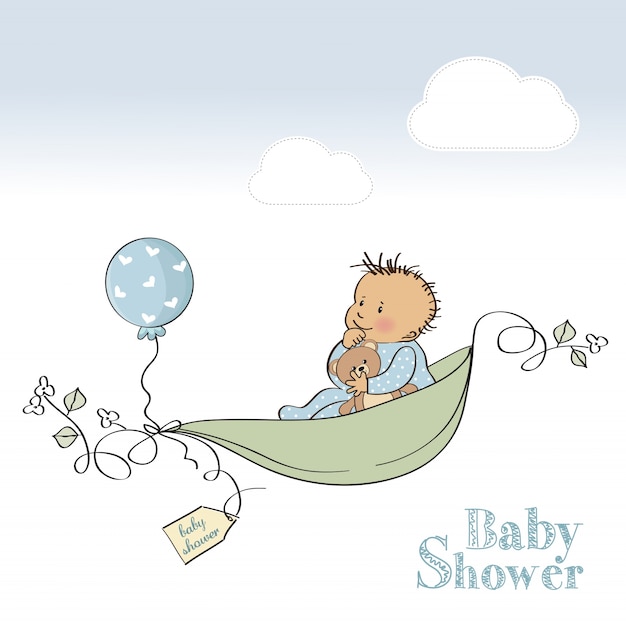 Cute baby shower card Vector | Free Download