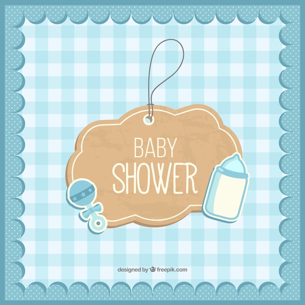 Download Cute baby shower card Vector | Free Download