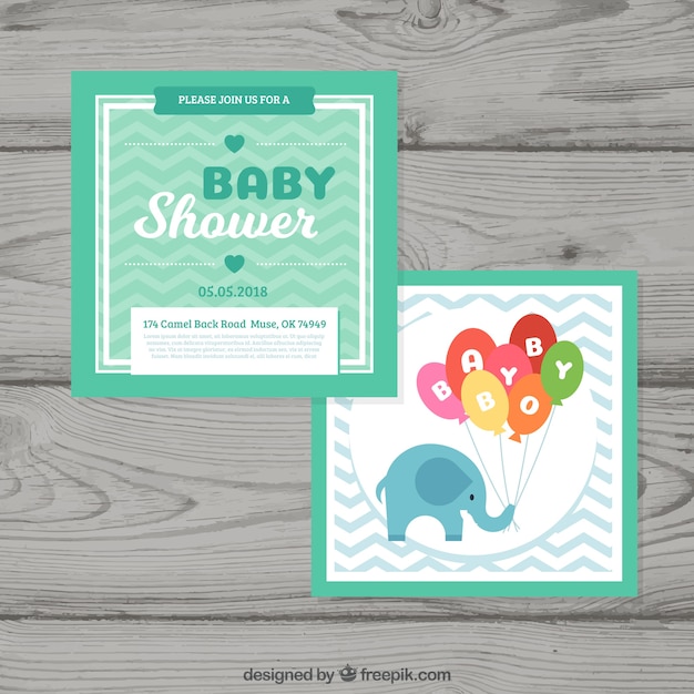 Free Vector | Cute baby shower card
