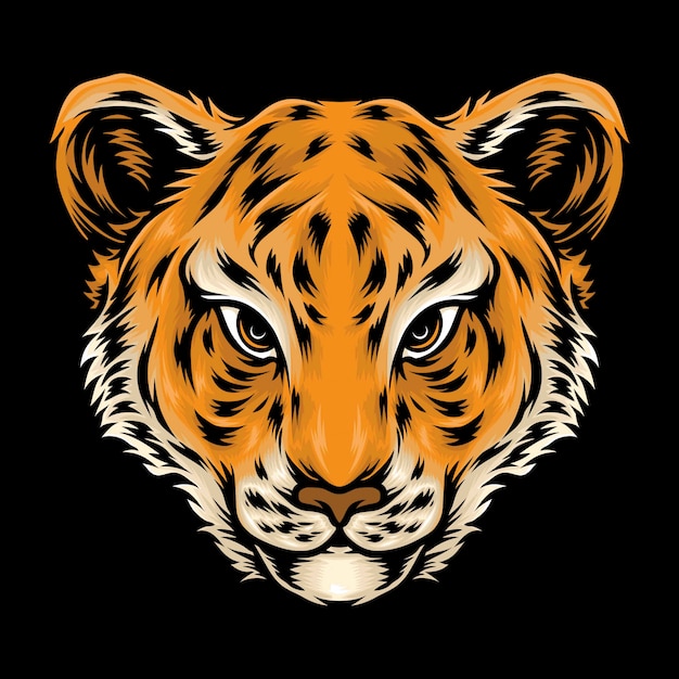 Download Cute baby tiger head | Premium Vector