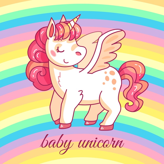 Download Premium Vector | Cute baby unicorn