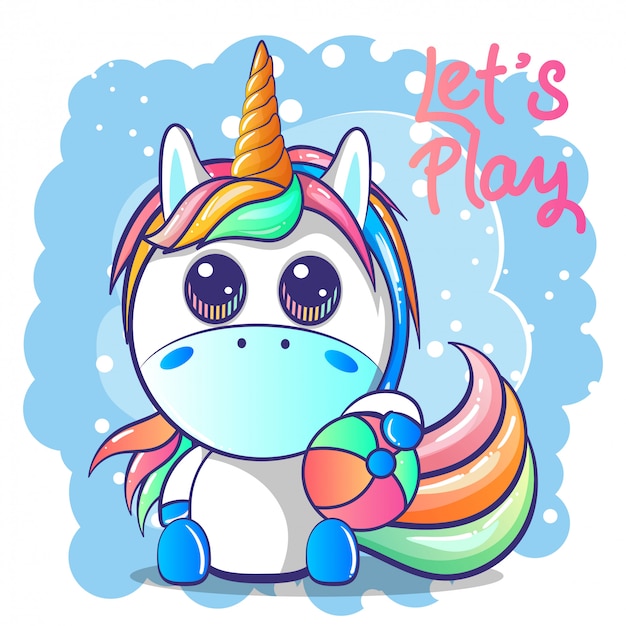 Download Cute baby unicorn | Premium Vector