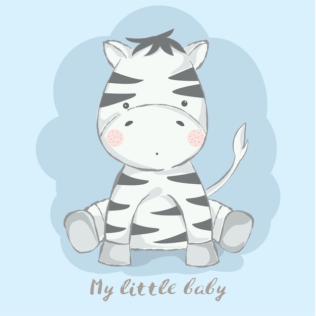 Cute baby zebra | Premium Vector
